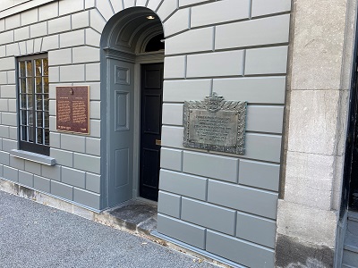 Main entrance and plaques